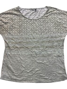 Prana Harlene Gray Neutral Short Sleeve Tee Organic Cotton Blend Women's Medium